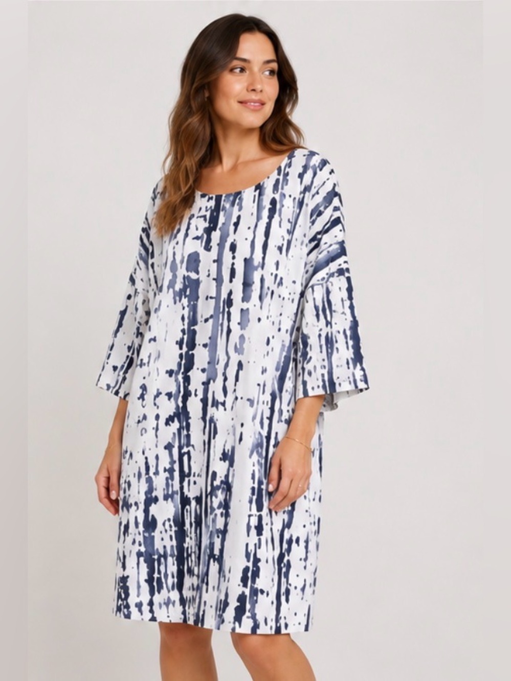 NEW! ICHI Tunic Long Sleeve Dress Stretch SZ XL